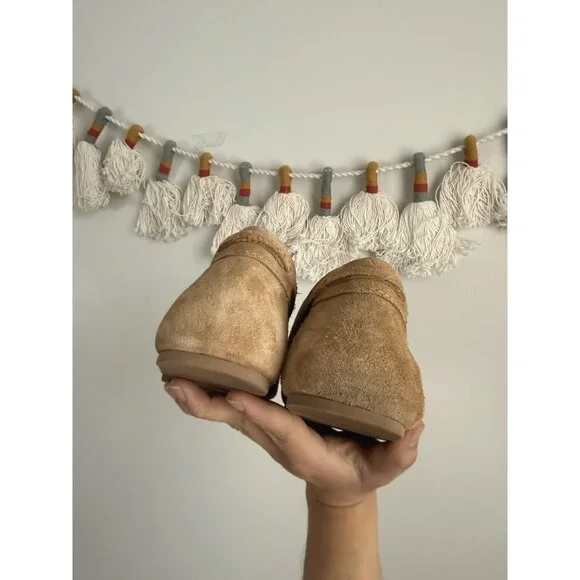 Reformation Annette Toasted Coconut Brown Moccasin Suede Leather Neutral 9.5 - Picture 5 of 9